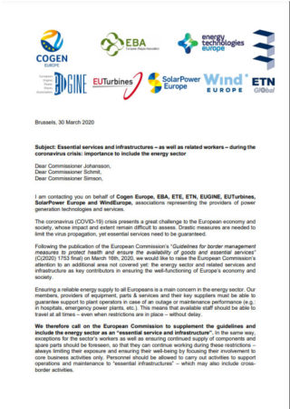 EUGINE initiates letter to EU Commission on critical infrastructure